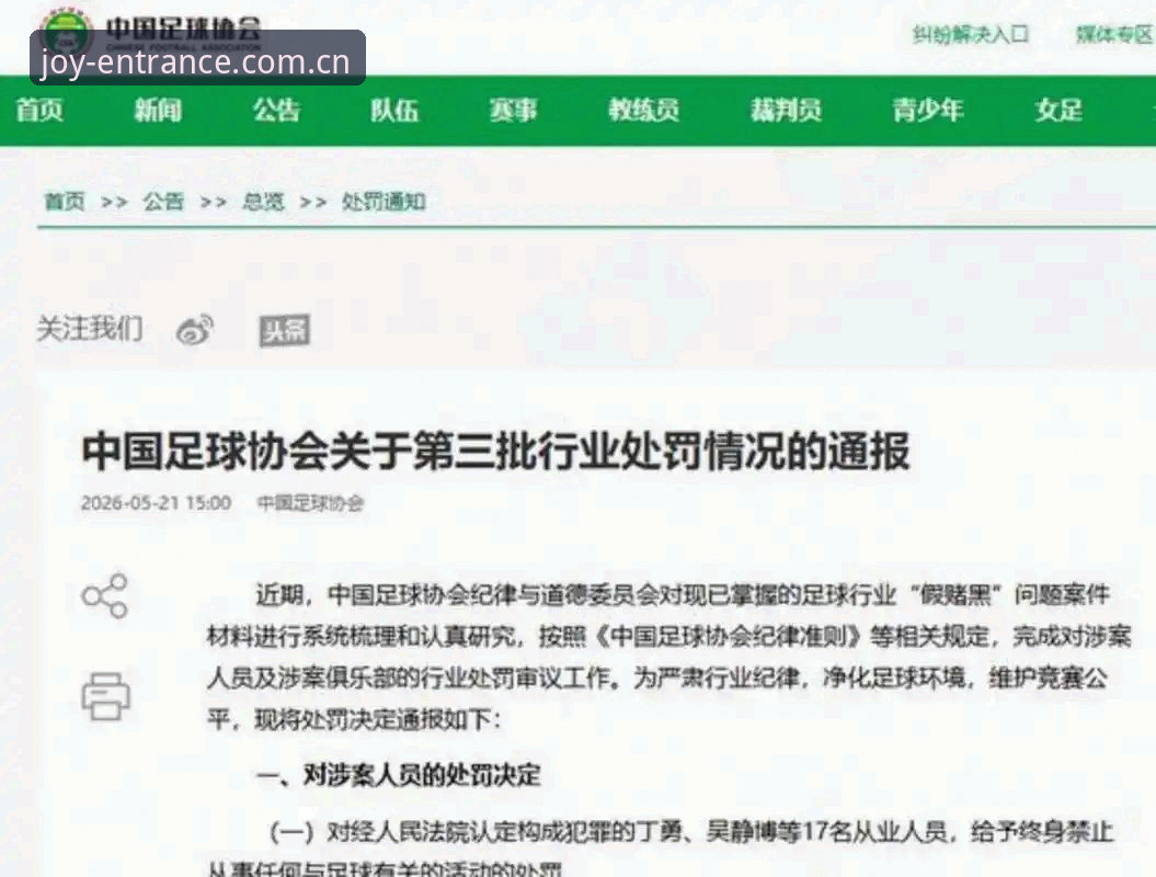乐竞游戏体验 中国足协第三批禁足名单深度评测:65人遭处罚背后的体育生态反思